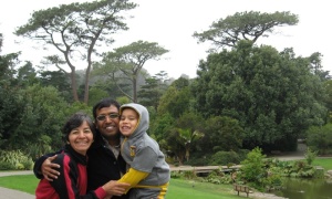 Frances with Rakesh and my grandson Andrew, 2009, Golden Gate Park, San Francisco