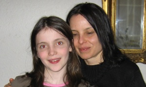My writer friend Reine and her daughter Oona, who last I heard has grown as tall and beautiful as the sky