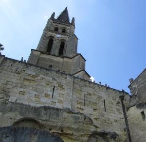 St Emilion church above St Emilion cave cathedral