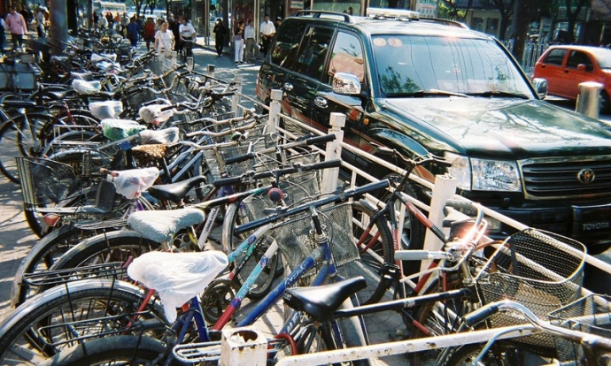 More parking for bikes than for cars on the city streets