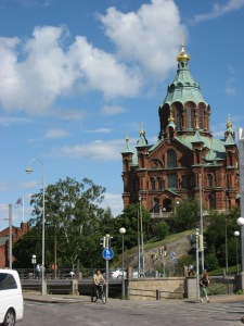 Uspenski Orthodox Cathedral with gold cupolas