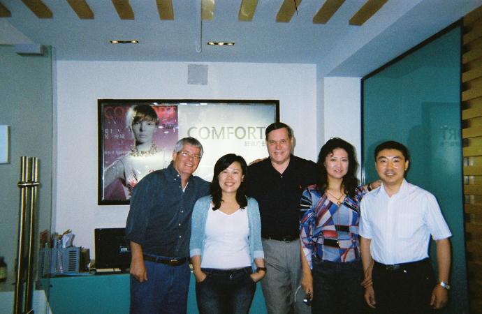 Me, Fawn's friend Meg, Steve, Fawn, and Fawn's friend Wu, owner of Comfort Magazine
