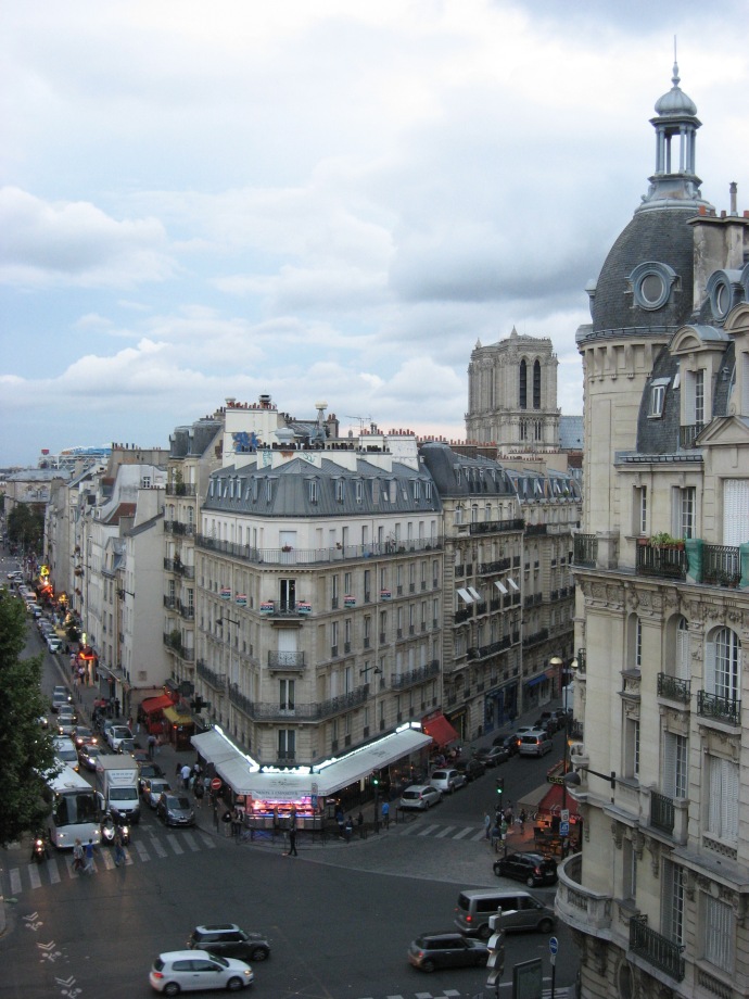View from our hotel window in Paris Latin Quarter