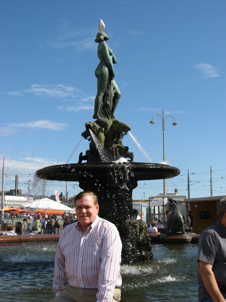 Steve at fountain