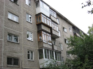 Typical apartment house in Ekaterinburg