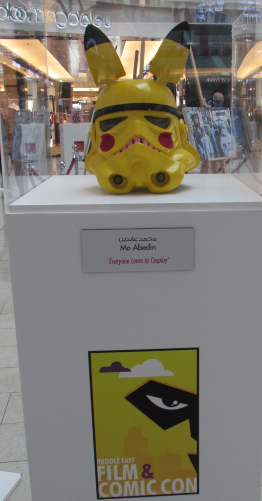 Comic con contest at Mall of the Emirates - this one's a Stormtrooper cosplaying Pikachu!