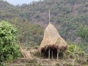 The haystacks in Nepal remind me of Japanese ghosts