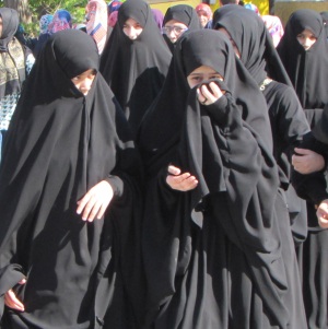 These girls were tourists from a more strict Islam country I believe