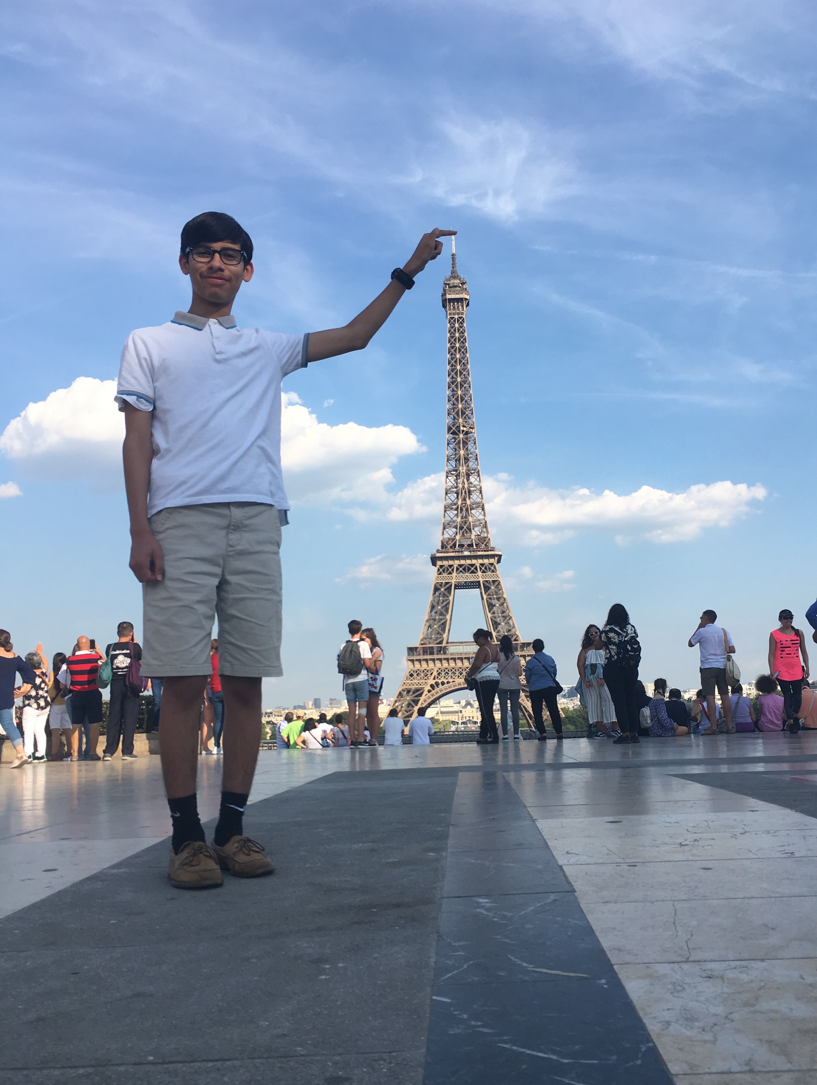 Paris Andrew tall as Eiffel Tower
